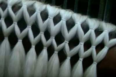 Trenza tipo diamante